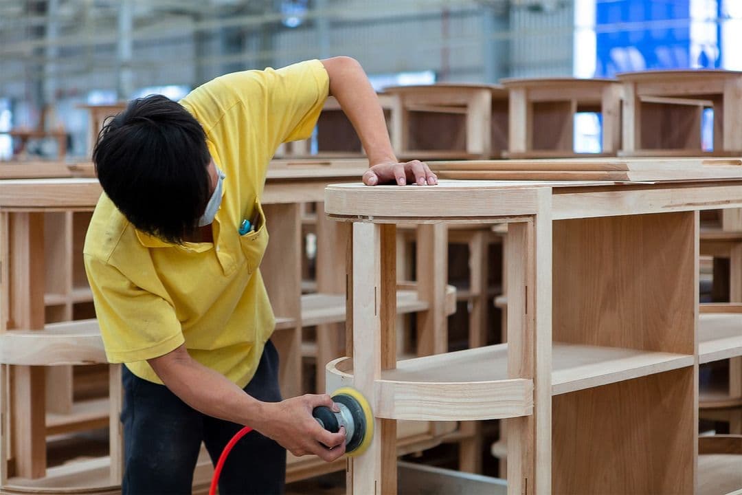 Inside AA Tay Ninh wood furniture workshop