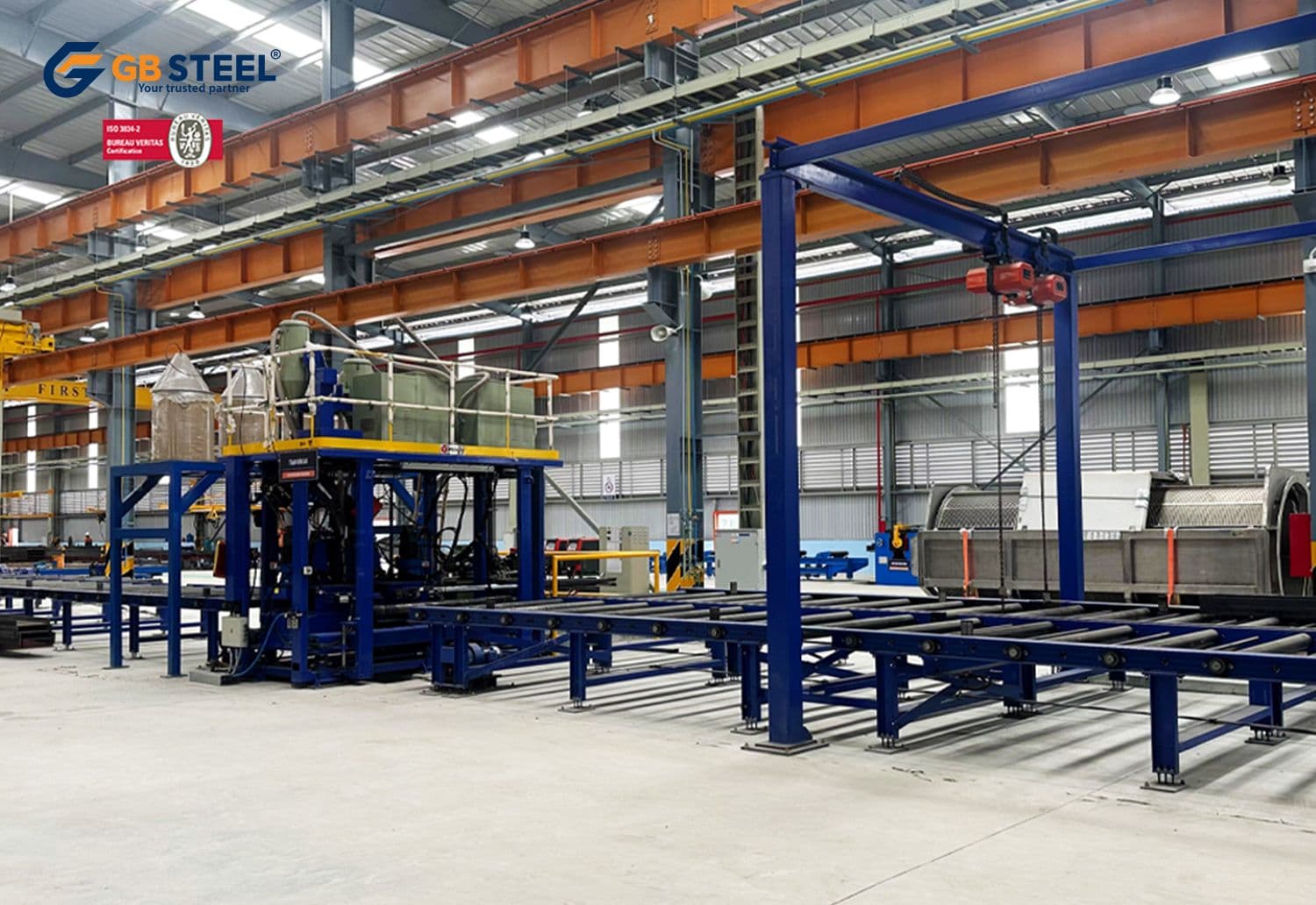 Dây chuyền hàn dầm thép tự động tại nhà máy GB Steel